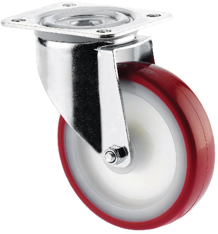 ROULETTE PIVOTANTE À PLATINE - FORCE 100 KG Ø : 80 MM - MANUTAN COLLECTIVITÉS