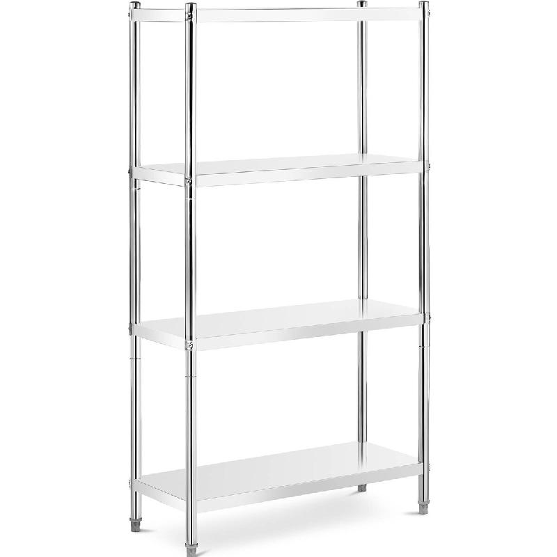 Royal Catering - Royal Catering RCER-10040 Étagère en INOX À Poser De Cuisine Professionnelle 4 Niveaux (Dimensions : 100 x 40 x 180 cm, Nombre de_0