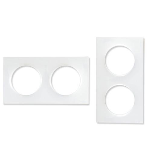 SCHNEIDER ODACE STYL PLAQUE DOUBLE BLANC - S520704 - SCHNEIDER