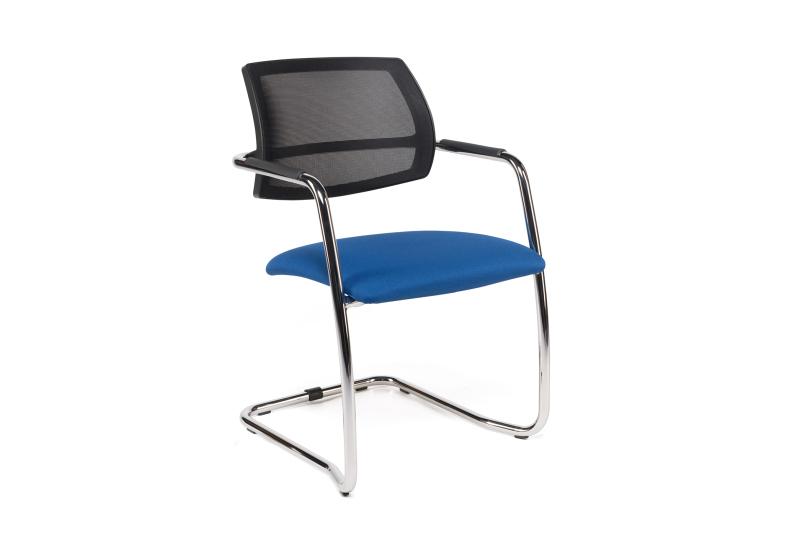 Siège salle de réunion dossier résille - bleu-k20,noire_0