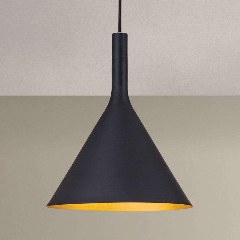 ORION SUSPENSION GUNDA, EXTÉRIEUR NOIR, INTÉRIEUR DORÉ
