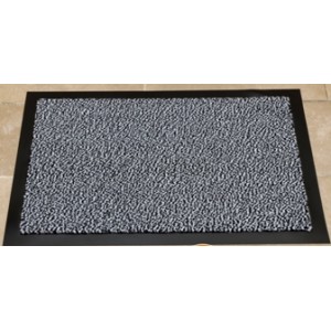 Tapis d'accueil Paris noir - 60x90, 90x150, 80x120 - Velours tufting, résistant et anti-salissures_0