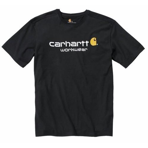 TEE-SHIRT MANCHES COURTES-SLEEVE LOGO-NOIR-S CARHARTT