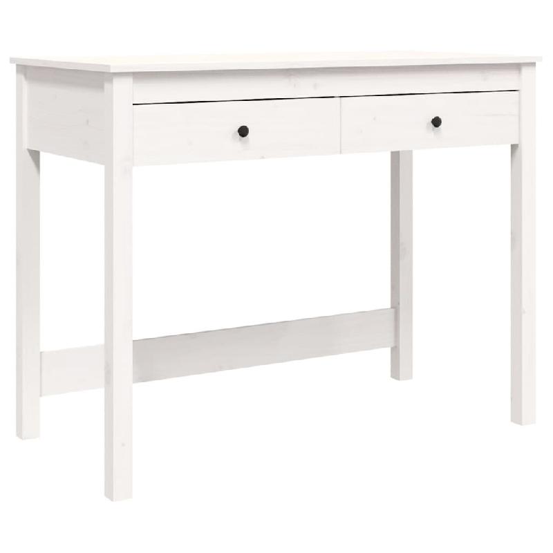 VidaXL Bureau avec tiroirs Blanc 100x50x78 cm Bois massif de pin Modèle Orion Moderne - blanc 824644_0