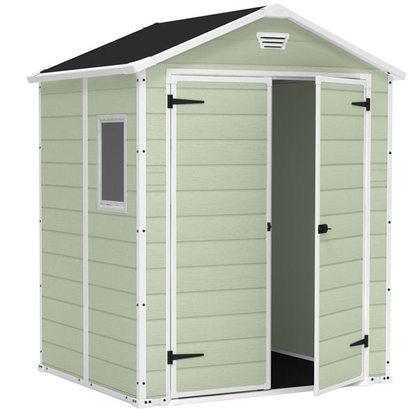 ABRI DE JARDIN PREMIUM 65 DOUBLE PORTE VERT_0