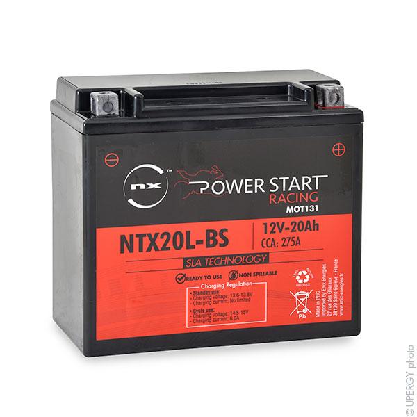 Batterie moto YTX20L-BS / NTX20L-BS 12V 20Ah - AGM préactivée sans entretien - NX Power Start_0