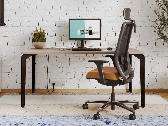 Bureau individuel Elite - design pas cher - made in France - 120/140/160/160 x 80 cm - Plateau mélaminé 25mm_0