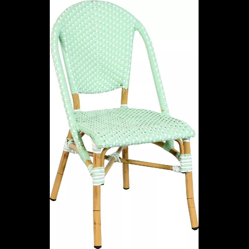 Chaise de restaurant LELEX - aluminium rotin tressage nylon - extérieur_0