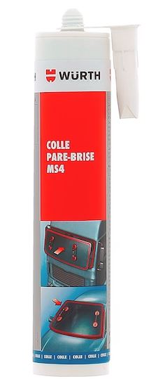 Colle pare-brise monocomposant MS polymère - Résistante aux UV et au vieillissement - WURTH - 290 ml - Noir_0