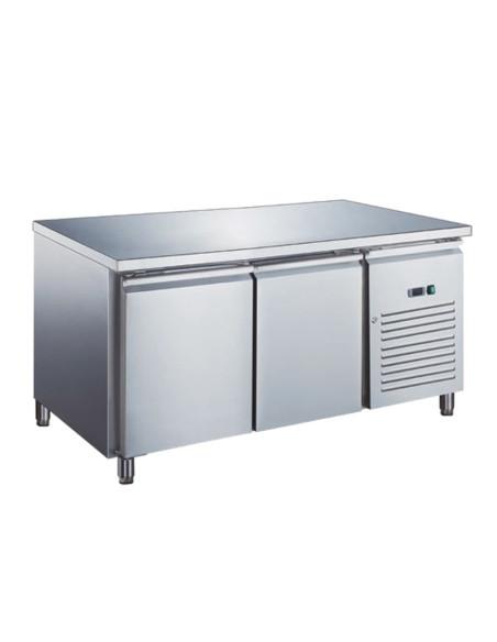 Desserte réfrigérée positive centrale 2 portes - inox AISI304 - Référence : SN2101X_0