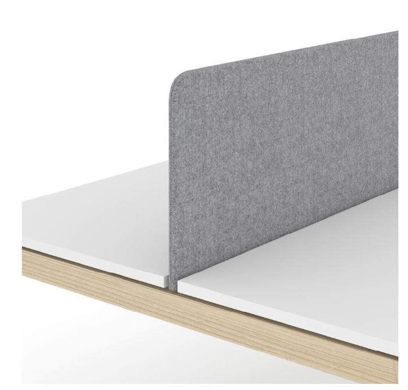 Écran de séparation pour bureau NET WOOD - Compatible uniquement avec les bureaux de la gamme NET WOOD - Marque Rolléco_0