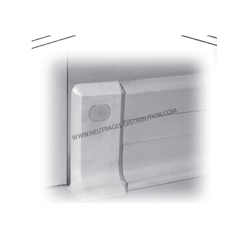 Embout gauche plinthe PVC gris - Référence PPVCEGG - Pour plinthes H80 mm, 4 coloris disponibles_0