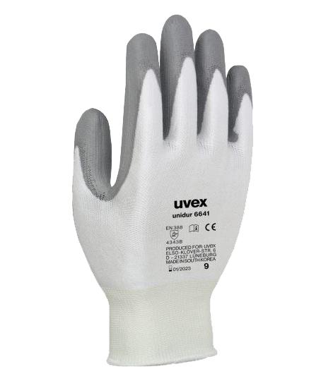 Gant anti-coupure niveau 3 unidur blanc/gris t9 - UVEX - 6641sc.T9 - 589663_0