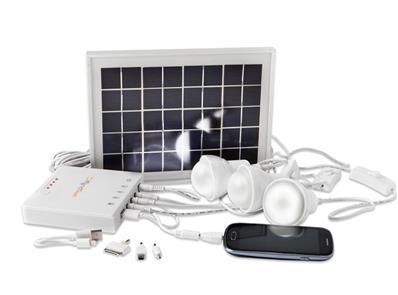 Kit solaire éclairage et charge usb avec 3 ampoules pré-câblées_0