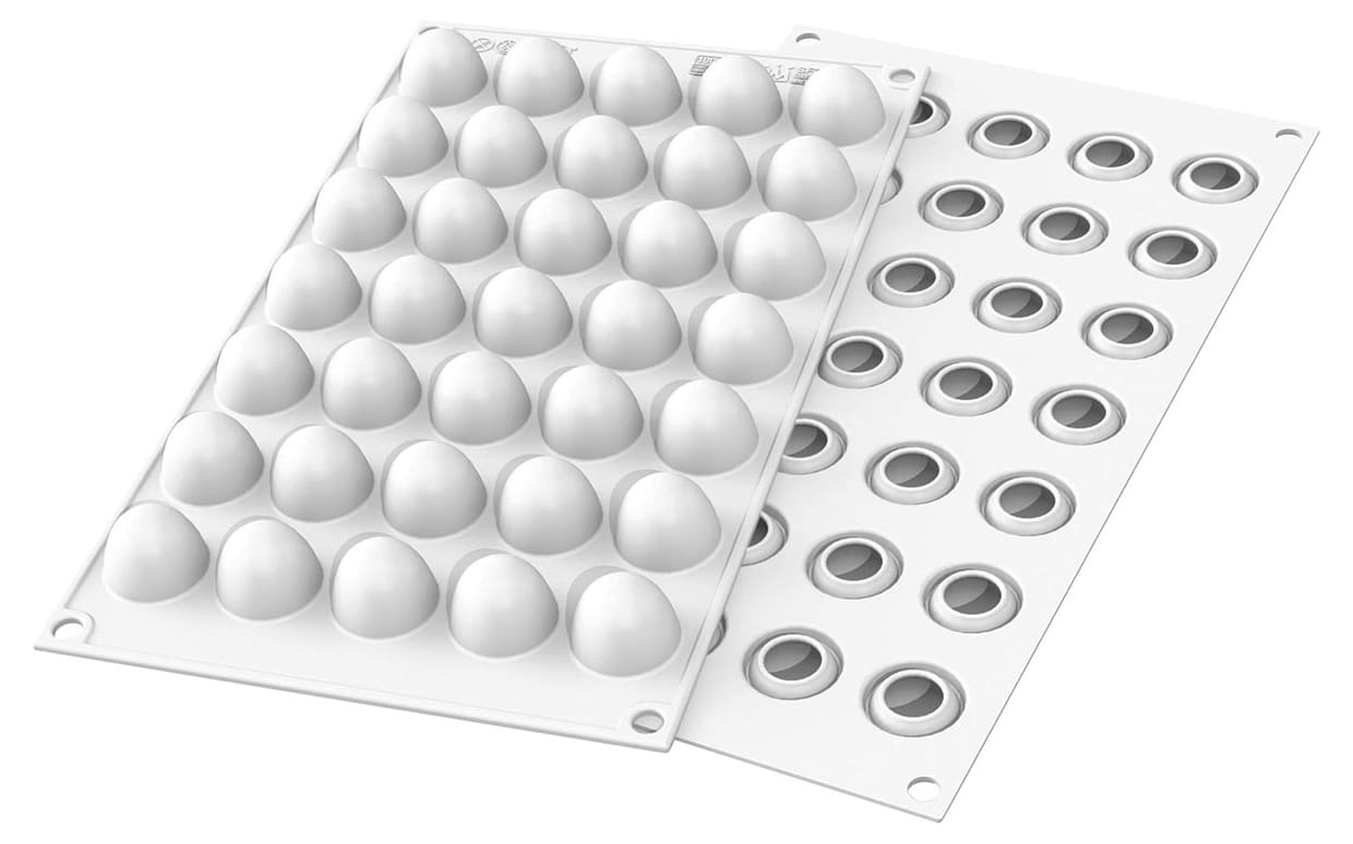 Moule en silicone professionnel SILIKOMART - 35 micro truffes Ø 2,2 cm - 30 x 17,5 cm - Résistance -60°C à +230°C_0