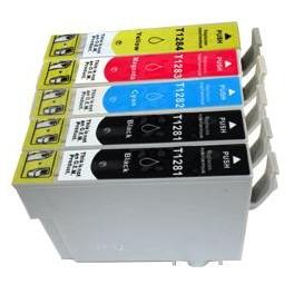 Pack jet d'encre compatible Epson Stylus S22/SX125/SX420W (T1285) - Puce BK*2 + C/M/Y - 081281PACKN_0