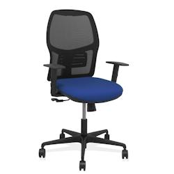 Piqueras y Crespo Silla Alfera sincro malla negra bali azul marino brazo regulable - bleu multi-matériau 394SM840B200B10B68R65_0