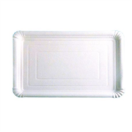 PLATEAU PÂTISSERIE MOYEN 33X23 CM CARTON BLANC (VENDU PAR 125)