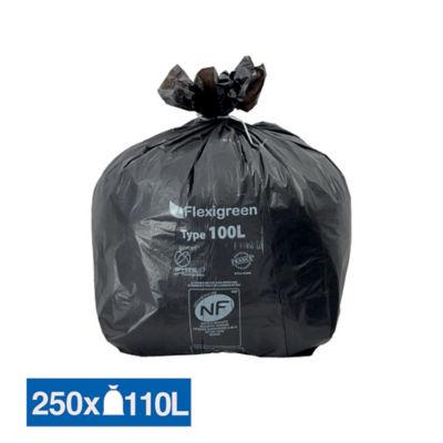 Sac poubelle noir Flexigreen 110 L, lot de 250_0