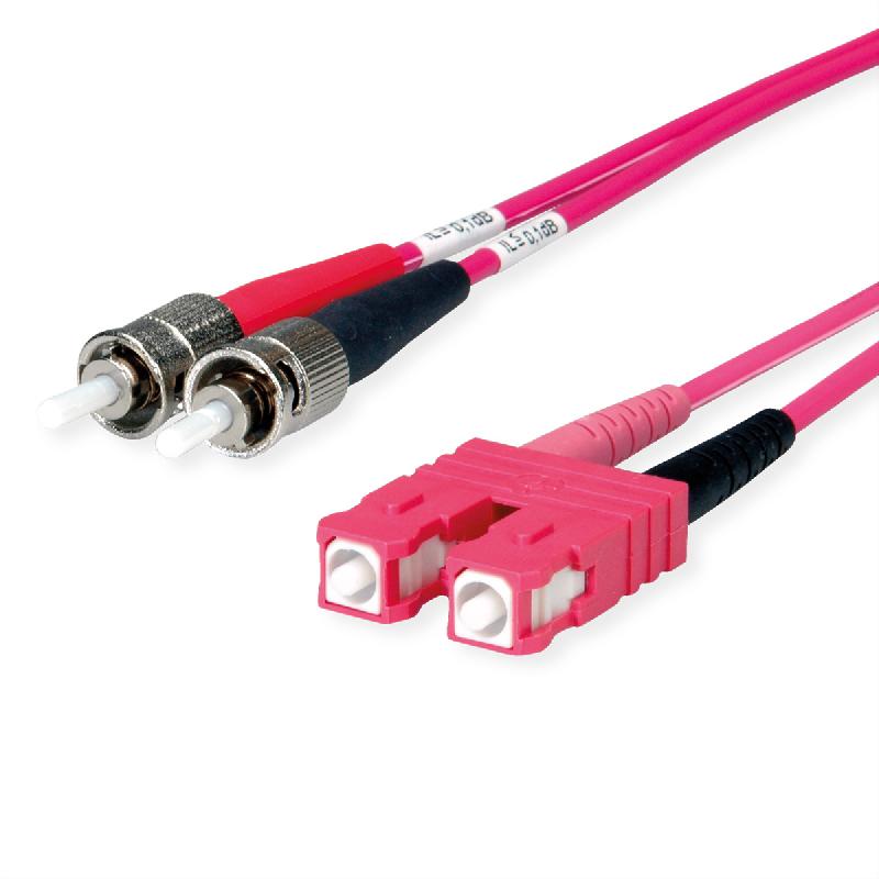 TELEGÄRTNER Câble adaptateur duplex 50/125 OM4, 2x ST, 1x SC dpx, violet, 3 m_0