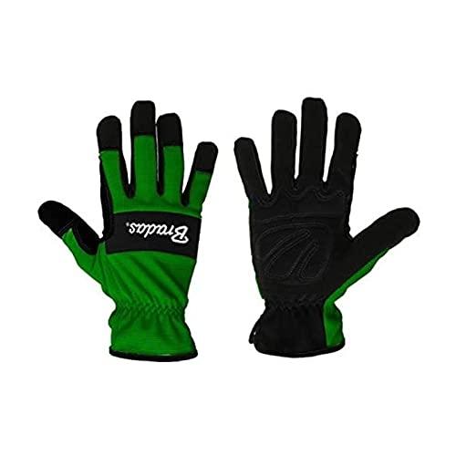 Gants de travail - Gants de montage et mécanicien - Taille 8 - Noir/Vert - Protection et confort_0