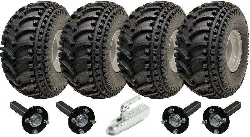 22x11.00-8 Open Centre P308 ATV Trailer Kit Wheels Axles  Hitch Capacity 620kg_0