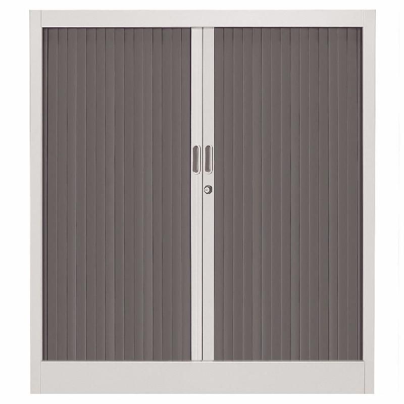 ARMOIRE MÉTAL CLASSTOUT COLOR - A RIDEAUX - L. 120 X H. 100 CM - CORPS ALUMINIUM  - RIDEAUX ANTHRACITE