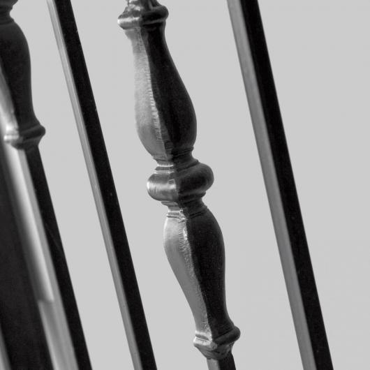 Garde-corps Balcon et Rampe Bague - Main courante haute et lisse basse - Barreaudage carré_1