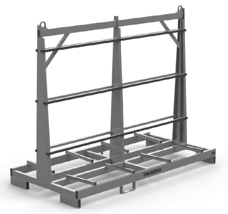Chevalet bi-versant Rolléco – CMU 1500 kg – Inclinaison de l’assise et du dosseret : 2.5° – Pour produits plats, verres, panneaux bois_0