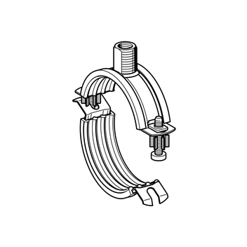 Collier Ratio S-K - isophonique, pour tubes plastiques 20 x 1,5 mm - acier électro-galvanisé_0