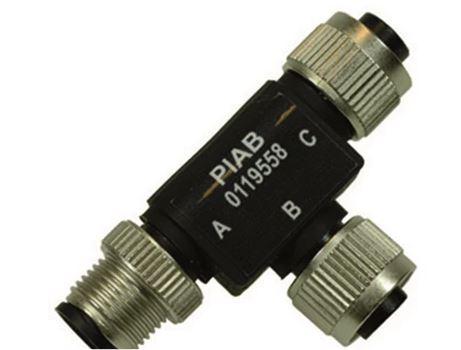 Connecteur-T M12 mâle - 2x M12 femelle - Pour vacuostats VS4128 et BUS-I/O_0