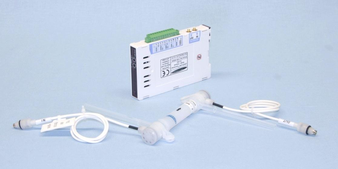 Débitmètre à ultrasons LFS-08 pour liquides très faibles débits - 1 ml/min à 800 ml/min - IP65 - Matériau PFA_0