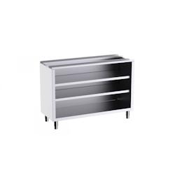 Distform Table Inox de Comptoir 2 Étagères sans Plan de Travail Gamme 600 Acier inoxydable 2500x600x600x1050mm - 641094965310_0