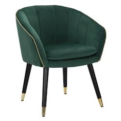 Fauteuil en métal et tissu Paris vert et doré Mauro Ferretti - 142338000V_0