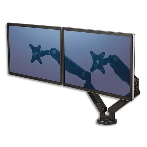 Fellowes bras porte-écran double platinum series noir 8042501_0