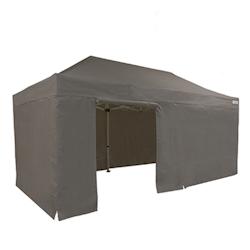 FRANCE BARNUMS Tente pliante PRO 3x6m pack côtés - 6 murs - ALU 45mm/polyester 380g Norme M2 - taupe - FRANCE-BARNUMS - gris aluminium 1345_0