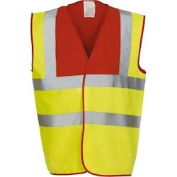 Gilet haute visibilité YOKO jaune|rouge T.XXL Yoko - XXL polyester 6933883203623_0