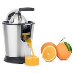H.Koenig AGR80 - Presse-agrumes électrique silencieux - Bras articulé puissant - Inox argenté - 160W_0