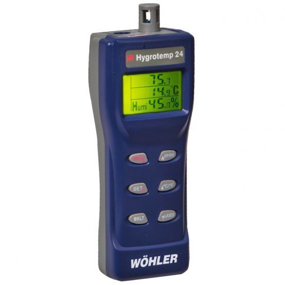 Hygrotemp 24 - Hygromètre professionnel Wöhler - infrarouge - mesure température et humidité avec point de rosée_0