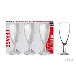 Lot de 8 Flutes Cepage 15.2cl (barette de 3) Maitre Chef - VERRCE007_8_0