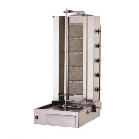 Machine à kebab shoarma vitrocéramique à gaz - 5 résistances - 60-80 kg - SK5G_0