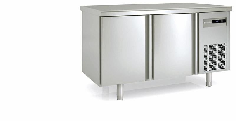 Meuble réfrigéré 700 adossé positif traversant - 2+2 portes pleines - MFCG-150 - Capacité 255L - Température -2°C à +8°C_0