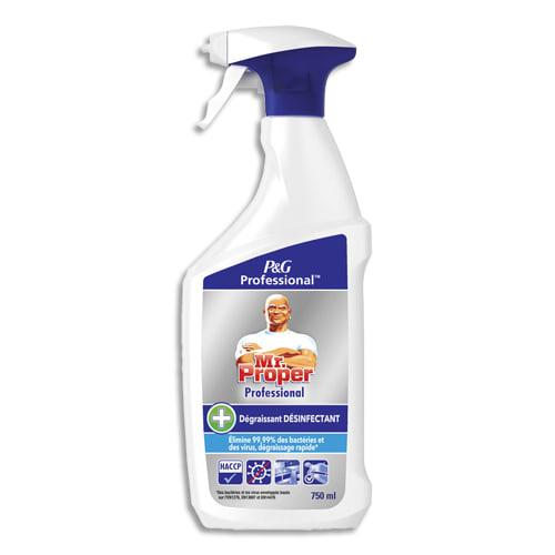 Mr Propre Spray 750 ml - Dégraissant et Désinfectant pour Surfaces de Cuisine Sans Parfum - Normes HACCP_0