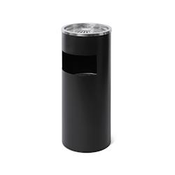 Petit cendrier rond sur pied - noir acier 8596052042805_0