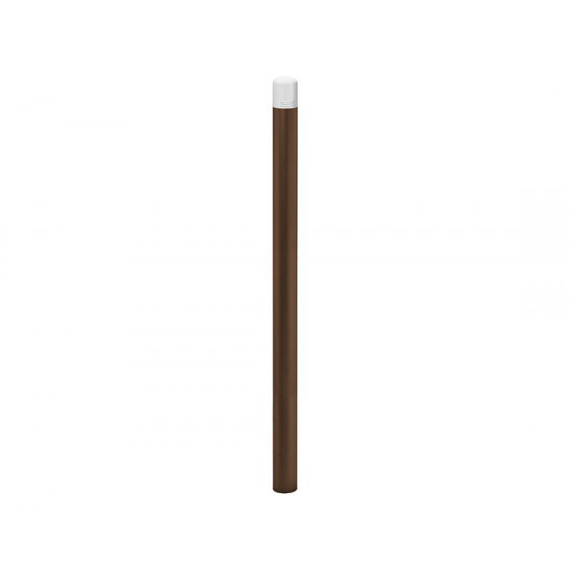 Potelet haute visibilité Carrefour - tube acier Ø60 ou Ø76 mm - peint sur zinc bicolore ou pommeau inox_0