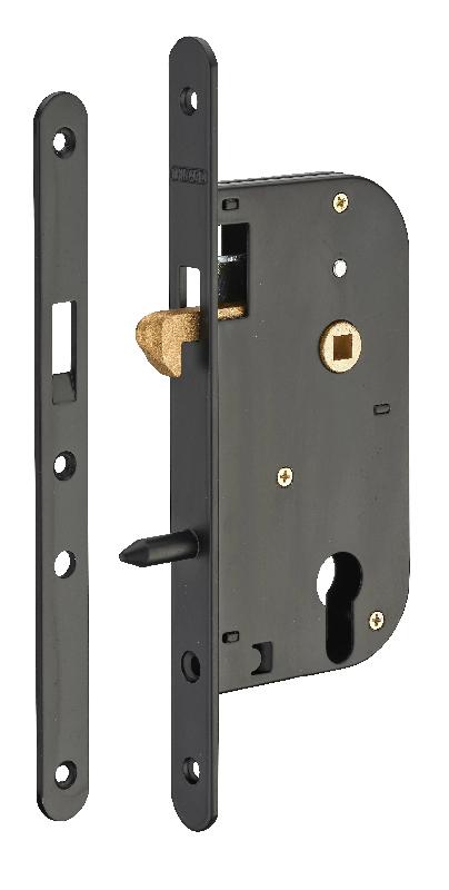Serrure encastrable à mentonnet V/BR pour porte intérieure - Thirard - Rappel du crochet par clé_0