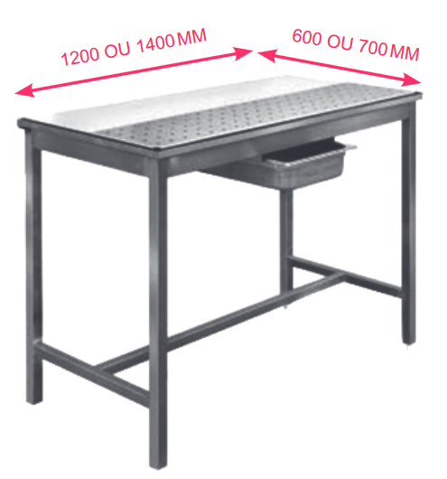 Table de dessouvidage en inox ferritique avec bords anti-ruissellement et plateau réversible - Modèles côte à côte ou avant-arrière_0