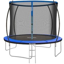 TecTake GmbH tectake Trampoline JUMPY avec filet de sécurité  noir/bleu - 405618 - noir acier 405618_0