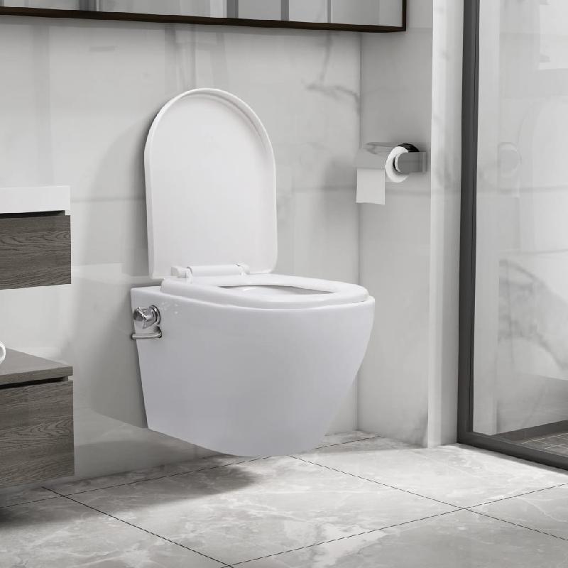 WC Suspendu VidaXL Céramique Noir - Toilette Murale élégante