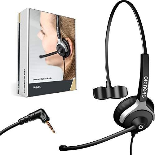 GEQUDIO Casque filaire - embout 2,5mm jack - compatible téléphones - design ergonomique et prêt à l'emploi_0